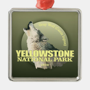 Ornamento De Metal PESO de Yellowstone NP (lobo cinzento)