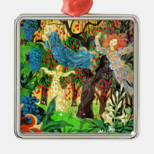 Ornamento De Metal pessoas de fadas na floresta