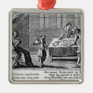 Ornamento De Metal Pessoas que jogam a gamão