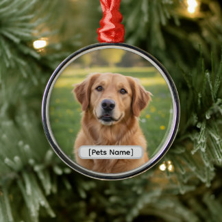 Ornamento De Metal Pet Dog or Cat Custom Christmas Ornament 2025