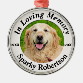 Ornamento De Metal Pet Memorial