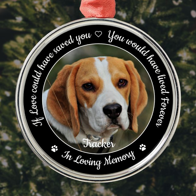 Ornamento De Metal Pet Memorial Pet Loss Keepsasasasasaame Foto (Criador carregado)