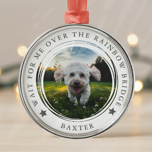 Ornamento De Metal Pet Memorial Photo Rainbow Bridge