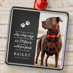 Ornamento De Metal Pet Memorial Simple Modern Chic Poem Foto