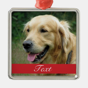 Ornamento De Metal Pet Photo personalizável