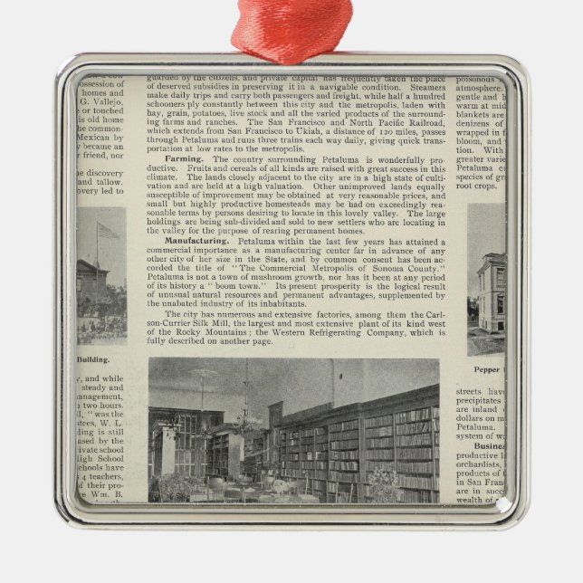 Ornamento De Metal Petaluma, Califórnia (Frente)