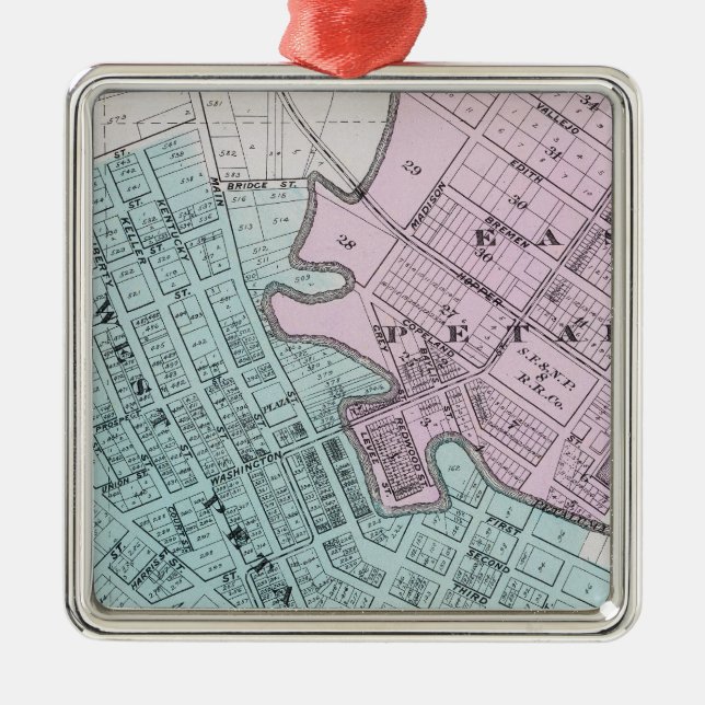 Ornamento De Metal Petaluma, Califórnia 2 (Frente)