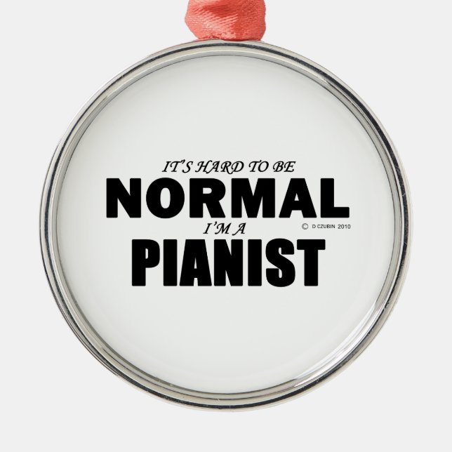 Ornamento De Metal Pianista normal (Frente)