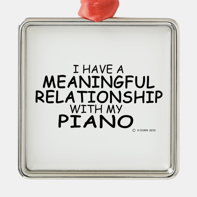 Ornamento De Metal Piano de Relacionamento Significativo (Frente)