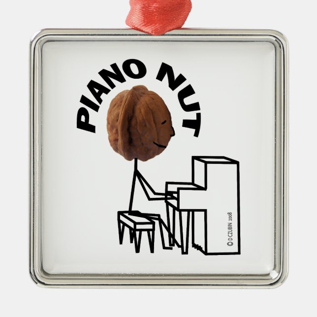 Ornamento De Metal Piano Nut (Frente)