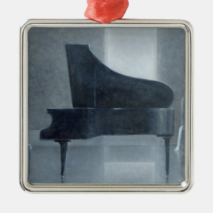 Ornamento De Metal Piano preto 2004
