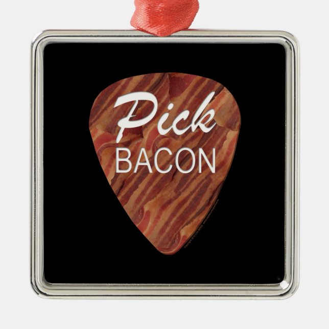 Ornamento De Metal Picada de Bacon (Frente)