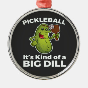 Ornamento De Metal Pickleball Meio que um Grande Dilema