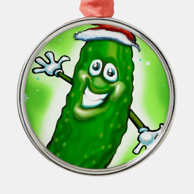 Ornamento De Metal Picle de Natal (Frente)