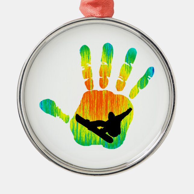 ORNAMENTO DE METAL PICO 7 DA SNOWBOARDING (Frente)