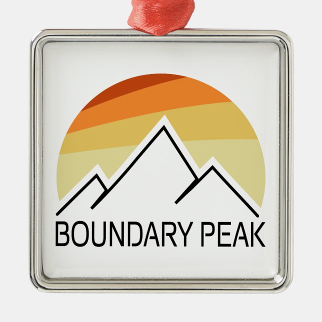 Ornamento De Metal Pico Boundary Nevada Retro (Frente)
