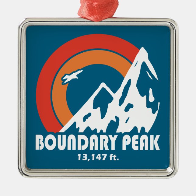Ornamento De Metal Pico Boundary Nevada Sun Eagle (Frente)