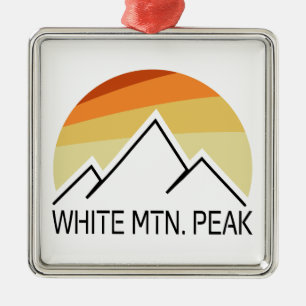 Ornamento De Metal Pico White Mountain Califórnia Retro