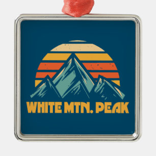 Ornamento De Metal Pico White Mountain Califórnia Turquesa Retro
