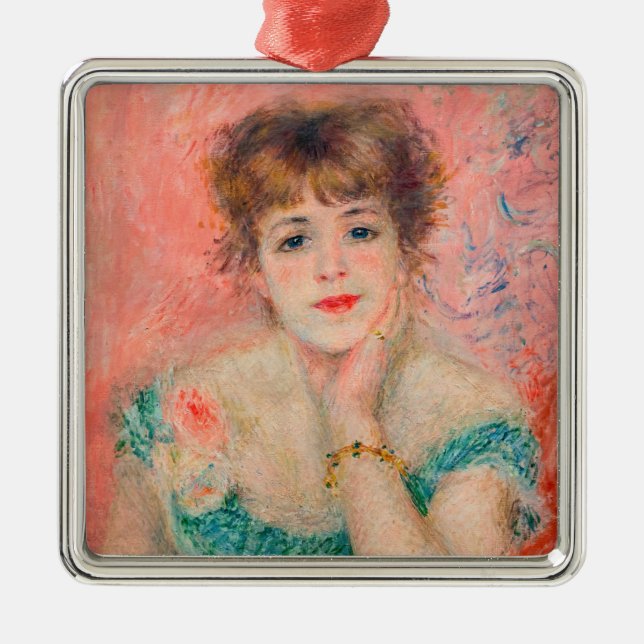 Ornamento De Metal Pierre-Auguste Renoir - Atriz Jeanne Samary (Frente)