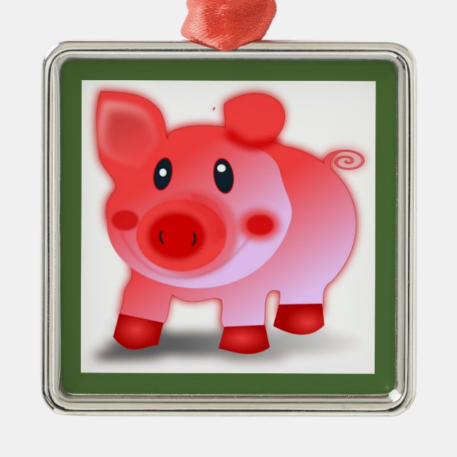 ORNAMENTO DE METAL PIGGY PIGLET (Frente)