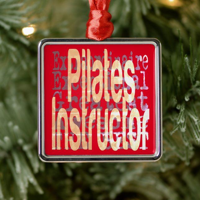 Ornamento De Metal Pilates Instrutor Extraordinaire (Árvore)