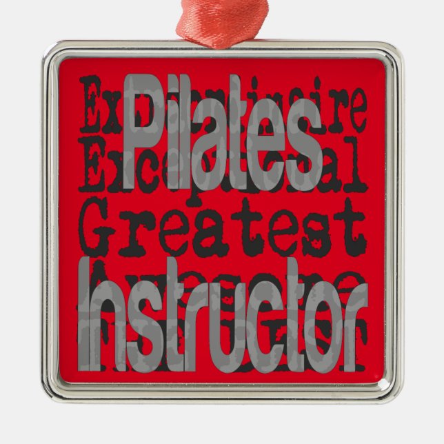 Ornamento De Metal Pilates Instrutor Extraordinaire (Frente)