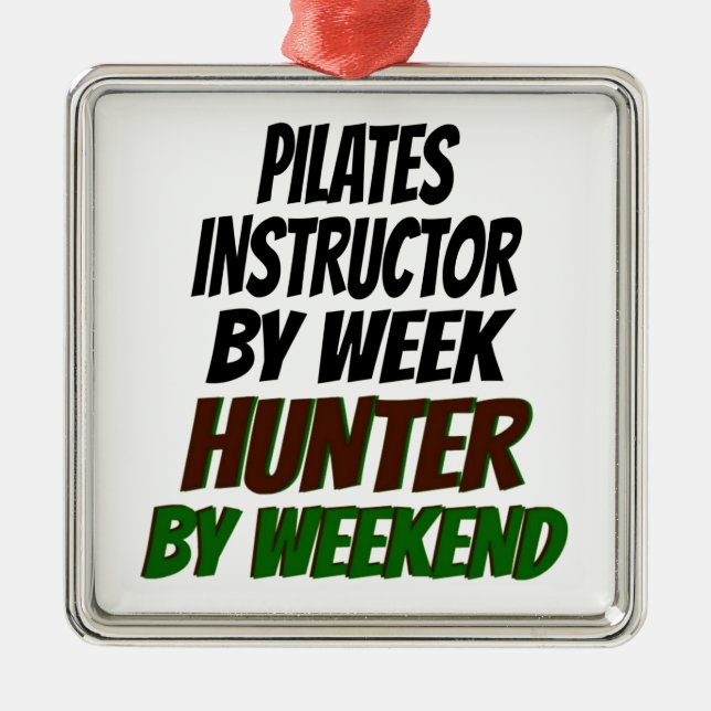 Ornamento De Metal Pilates Instrutor Hunter (Frente)
