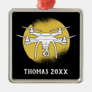 Ornamento De Metal Piloto Multirotor de Drones Personalizado