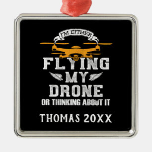 Ornamento De Metal Piloto Multirotor de Drones Personalizado