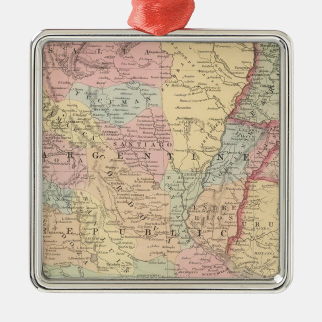 Ornamento De Metal Pimentão, Argentine Republic, Paraguai, e Uruguai (Frente)