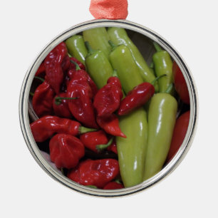 Ornamento De Metal Pimentos Chili