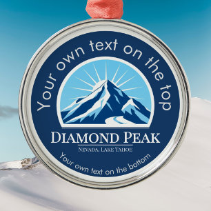 Ornamento De Metal Pingente de metal Medalha de esqui Diamond Peak Ne