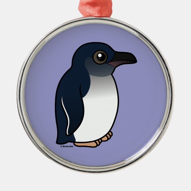 Ornamento De Metal Pinguim pequeno (Frente)