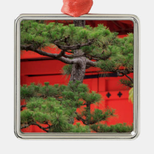 Ornamento De Metal Pinheiro Bonsai