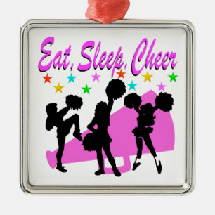 ORNAMENTO DE METAL PINK MEGAPHONE CHEERLEADING DESIGN