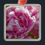 Ornamento De Metal Pink Peony | jardim floral caseiro<br><div class="desc">Romântico,  elegante,  gracioso,  clássico jardim de peônias cor-de-rosa - foto floral de H Cooper</div>
