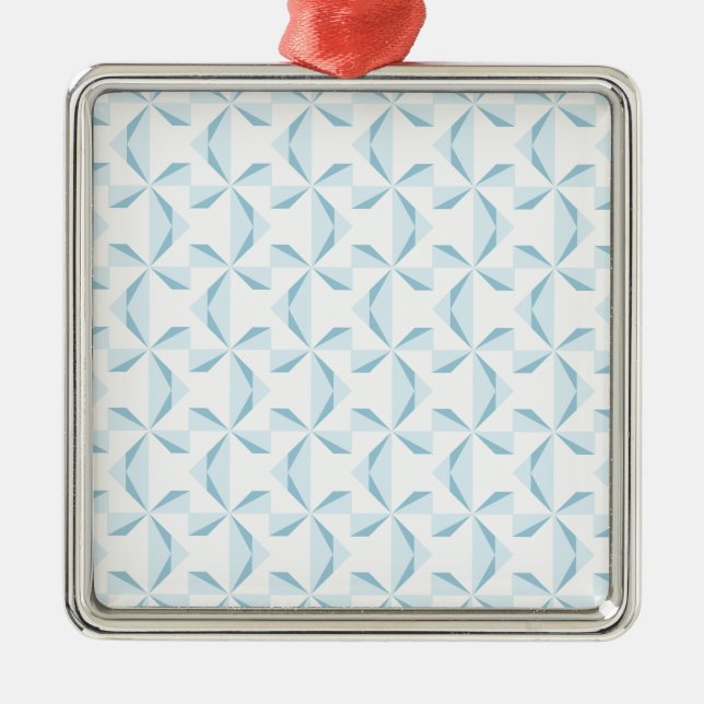Ornamento De Metal Pinrodas azuis do céu (Frente)