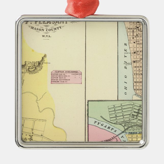 Ornamento De Metal Pinta agradável, West Virginia (Frente)