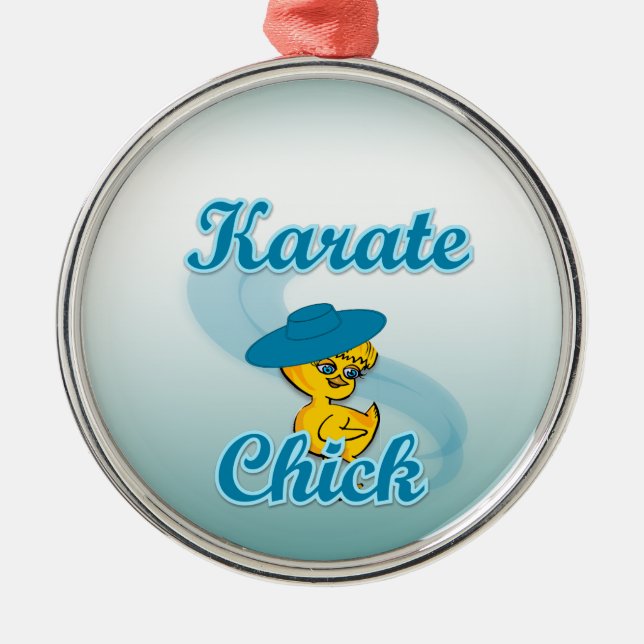 Ornamento De Metal Pintinho Karate nº 3 (Frente)