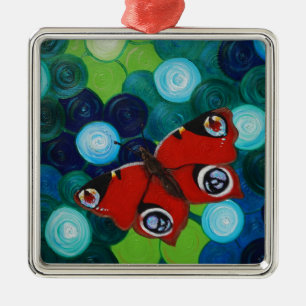 Ornamento De Metal Pintura da Borboleta de Pavock