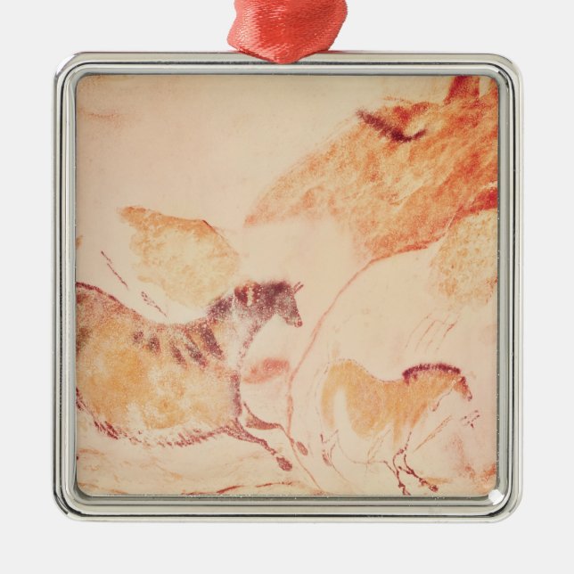 Ornamento De Metal Pintura da rocha dos cavalos, c.17000 BC (Frente)