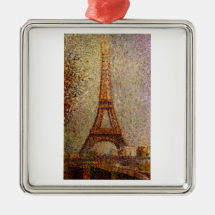 Ornamento De Metal Pintura de Georges Seurat: A torre Eiffel (1889)