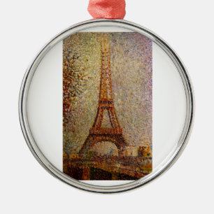 Ornamento De Metal Pintura de Georges Seurat: A torre Eiffel (1889)