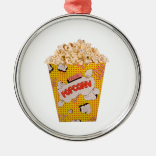 Ornamento De Metal Pipoca retro - cor