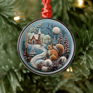 Ornamento De Metal Pirreto-esquilo Pavial de 3D