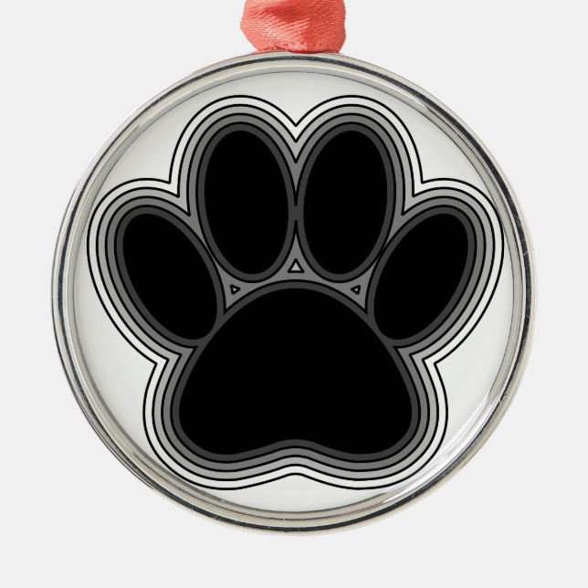 Ornamento De Metal Pista De Cães Com Descrições (Frente)