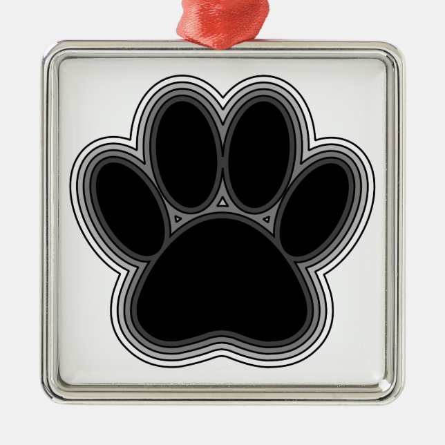 Ornamento De Metal Pista De Cães Com Descrições (Frente)