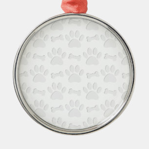 Ornamento De Metal Pistas E Padrões De Cachorro Cortados De Papel