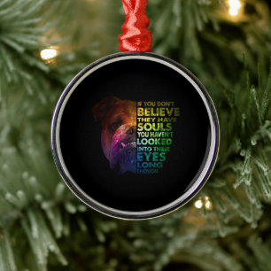 Ornamento De Metal Pitbull olhou Em Seus Olhos Por Tempo Suficiente P